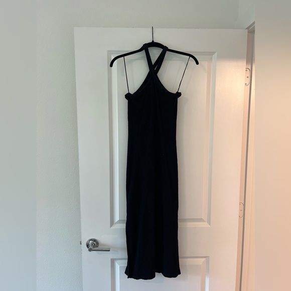 Old Navy Jersey Knit Black Maxi Halter Dress - Picture 1 of 2